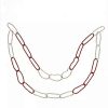 Home * | New Roman 36 And Silver Round Loops Christmas Chain Garland Unlit Red