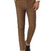 Men * | Hot Sale Lars Amadeus Men'S Plaid Dress Slim Fit Checked Business Pants With Pockets