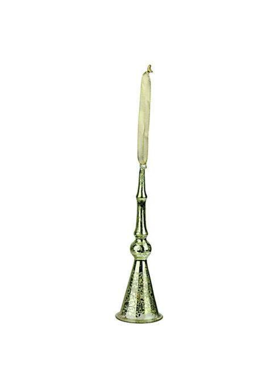 Home * | Best Sale Roman 6 And Gold Icicle Bell Hanging Christmas Ornament Green