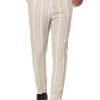 Men * | Deals Lars Amadeus Men'S Business Trousers Contrast Color Slim Fit Flat Front Striped Dress Pants