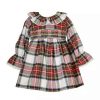 Kids * | Best Deal Bonnie Jean Toddler Girls Long Sleeve Plaid Smocked Dress Red