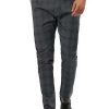 Men * | Brand New Lars Amadeus Men'S Dress Plaid Pants Slim Fit Flat Front Check Chino Pants Trousers