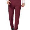 Men * | Deals Lars Amadeus Men'S Dress Trousers Solid Color Flat Front Skinny Business Pants