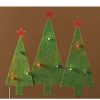 Home * | Cheapest Roman 32 And Red Lighted Christmas Tree Trio Outdoor Decor Green