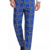 Men * | Best Reviews Of Lars Amadeus Men'S Plaid Dress Pants Flat Front Stretch Business Checked Pants