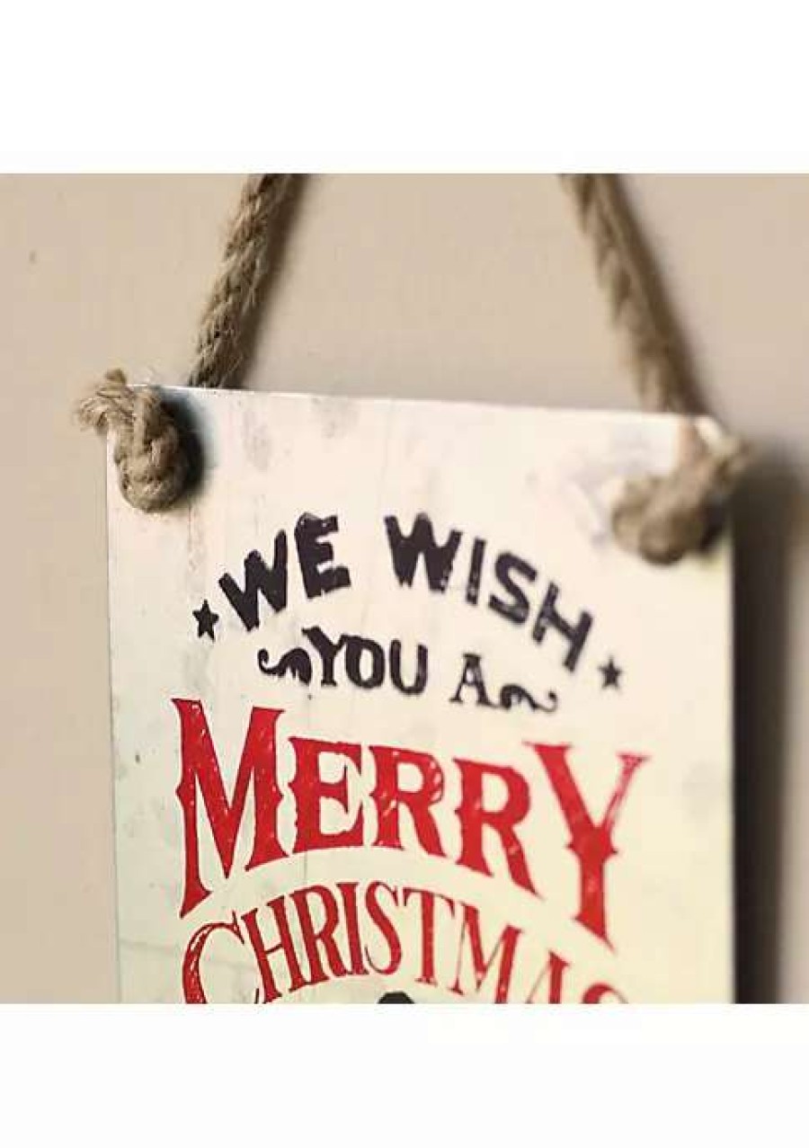 Home * | Coupon Roman 7.5 We Wish You A Merry Christmas Verse Metal Christmas Tree Ornament Silver