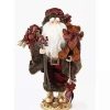 Home * | Discount Roman 18 And White Santa Claus With Grapes Christmas Tabletop Figure Brown