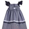 Kids * | Hot Sale Bonnie Jean Baby Girl Sleeveless Denim Nautical Dress Chambray