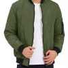 Men * | Hot Sale Lars Amadeus Men'S Puffer Coat Lightweight Zip Up Quilted Baseball Bomber Jacket