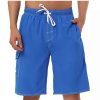 Men * | Promo Lars Amadeus Men'S Summer Solid Shorts Drawstring Elastic Waist Comfortable Swim Beach Board Shorts