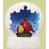 Home * | Best Sale Roman 4 And Blue Led Lighted Cardinal Pair Christmas Tabletop Dome White