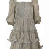 Kids * | Flash Sale Bonnie Jean Girls 4-6X Two Tier Boudre Dress Green