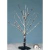 Home * | Hot Sale Roman 24 White Battery Operated Led Lighted Snowy Christmas Tree Tabletop Decor Clear