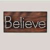 Home * | Top 10 Roman 9.5 Decorative Stained Wood "Believe" Nail Plaque Table Or Wall Art Decoration Brown