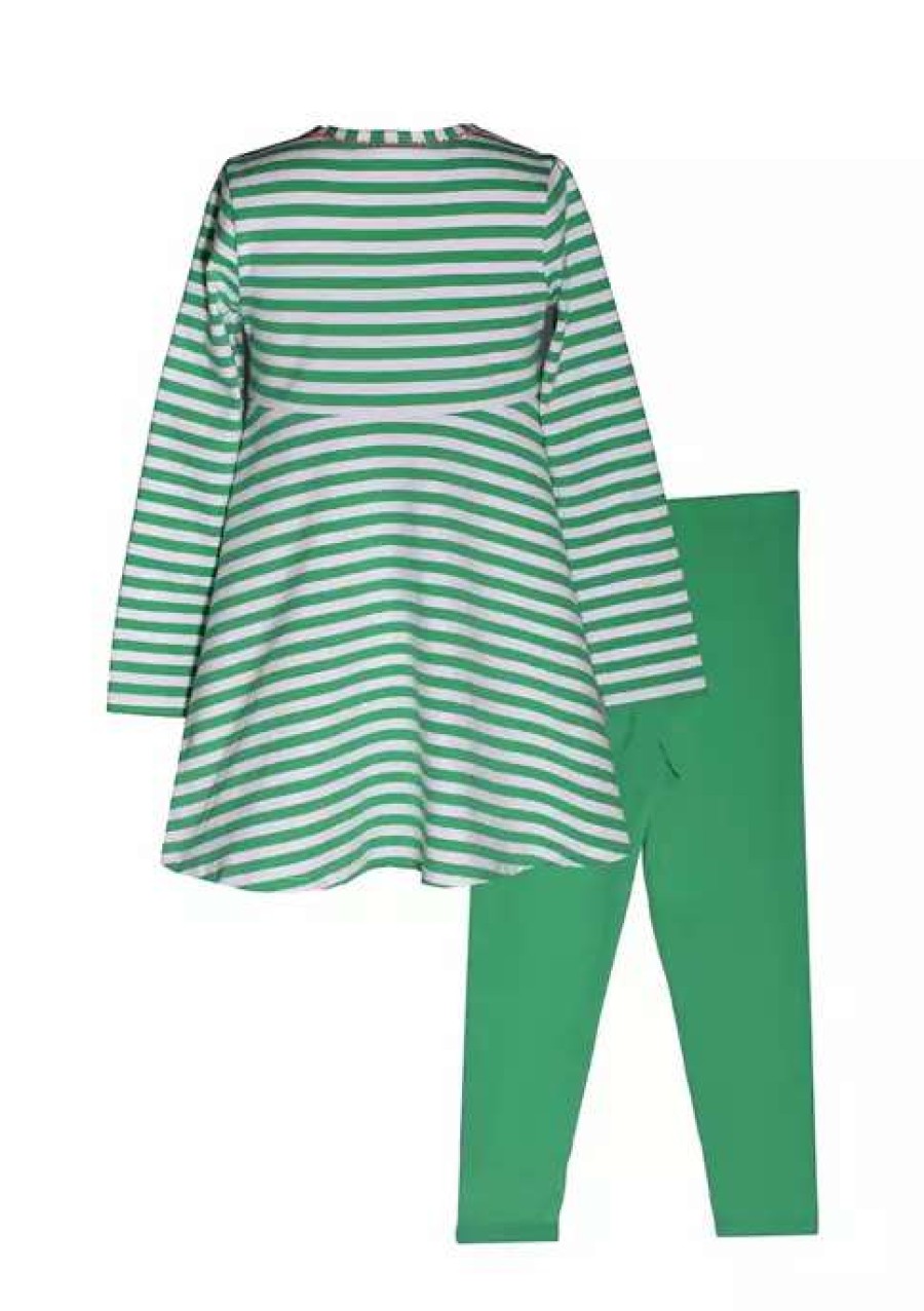 Kids * | Hot Sale Bonnie Jean Girls 4-6X 3/4 Sleeve St. Patty'S Day Set Green