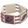 Jewelry * | Outlet Roman Set Of 12 Hat Society Beaded Stretch Bangle Bracelets Red