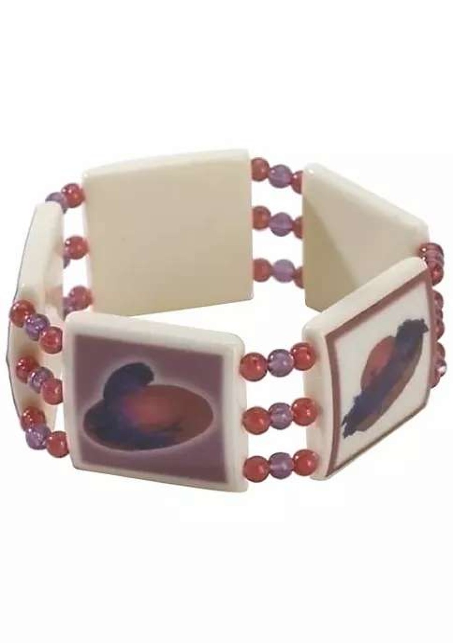 Jewelry * | Outlet Roman Set Of 12 Hat Society Beaded Stretch Bangle Bracelets Red