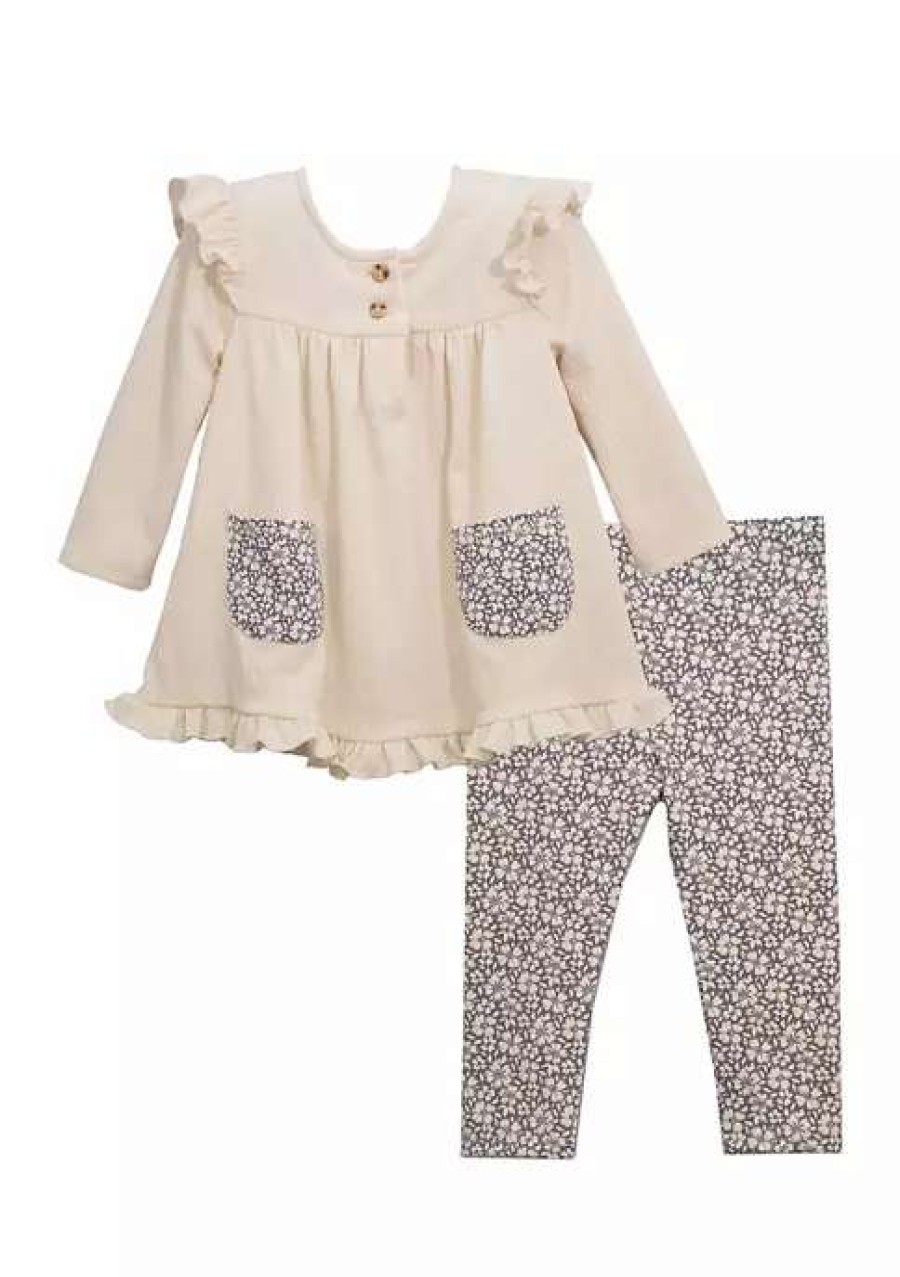 Kids * | Cheapest Bonnie Jean Toddler Girls Floral Set Grey