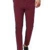 Men * | Discount Lars Amadeus Men'S Dress Chino Slim Fit Stretch Flat Front Solid Color Business Pants