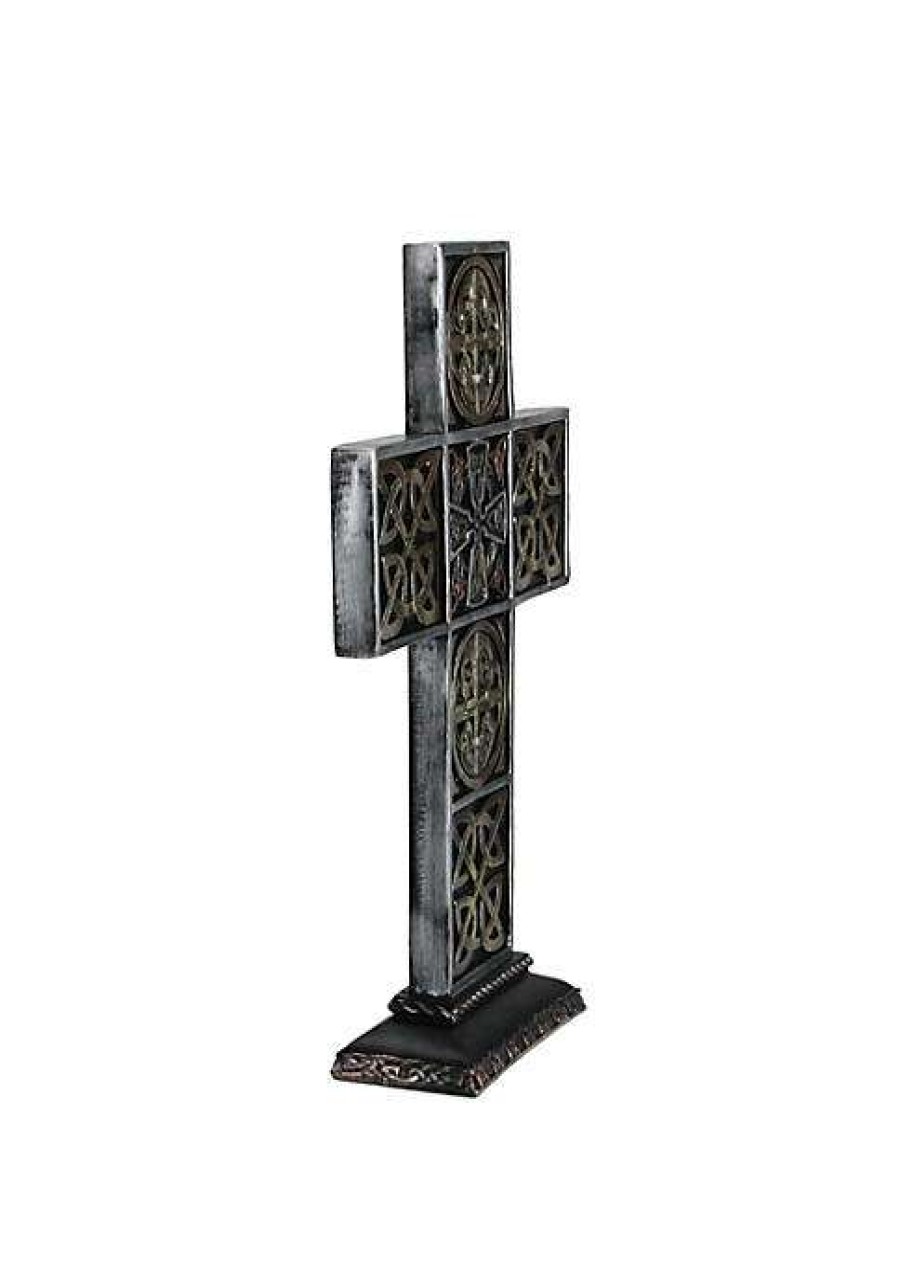 Home * | Deals Roman 13 And Brown Celtic Knot Cross Tabletop Black