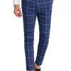 Men * | Top 10 Lars Amadeus Men'S Dress Plaid Pants Slim Fit Stretch Flat Front Dress Pants Plaid Slacks Trousers