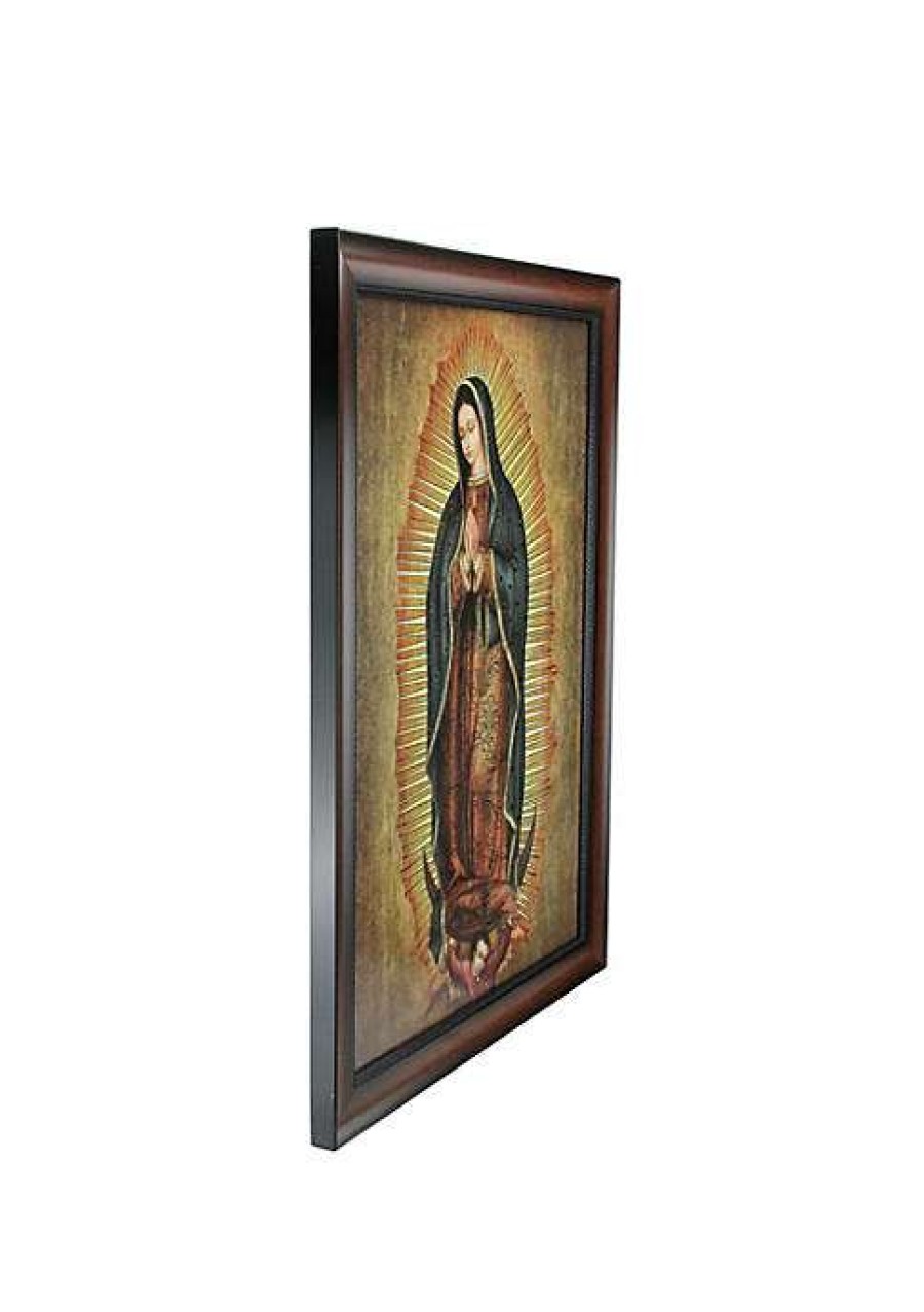 Home * | Promo Roman 28 Decorative Framed Our Lady Of Guadalupe Religious Cultural Picture Brown