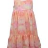 Kids * | Deals Bonnie Jean Girls 4-6X Tie Dye Flounce Dress Peach