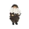 Home * | Discount Roman 10 And White Christmas Santa Claus In Burgundy Faux Fur Suit Figure Brown