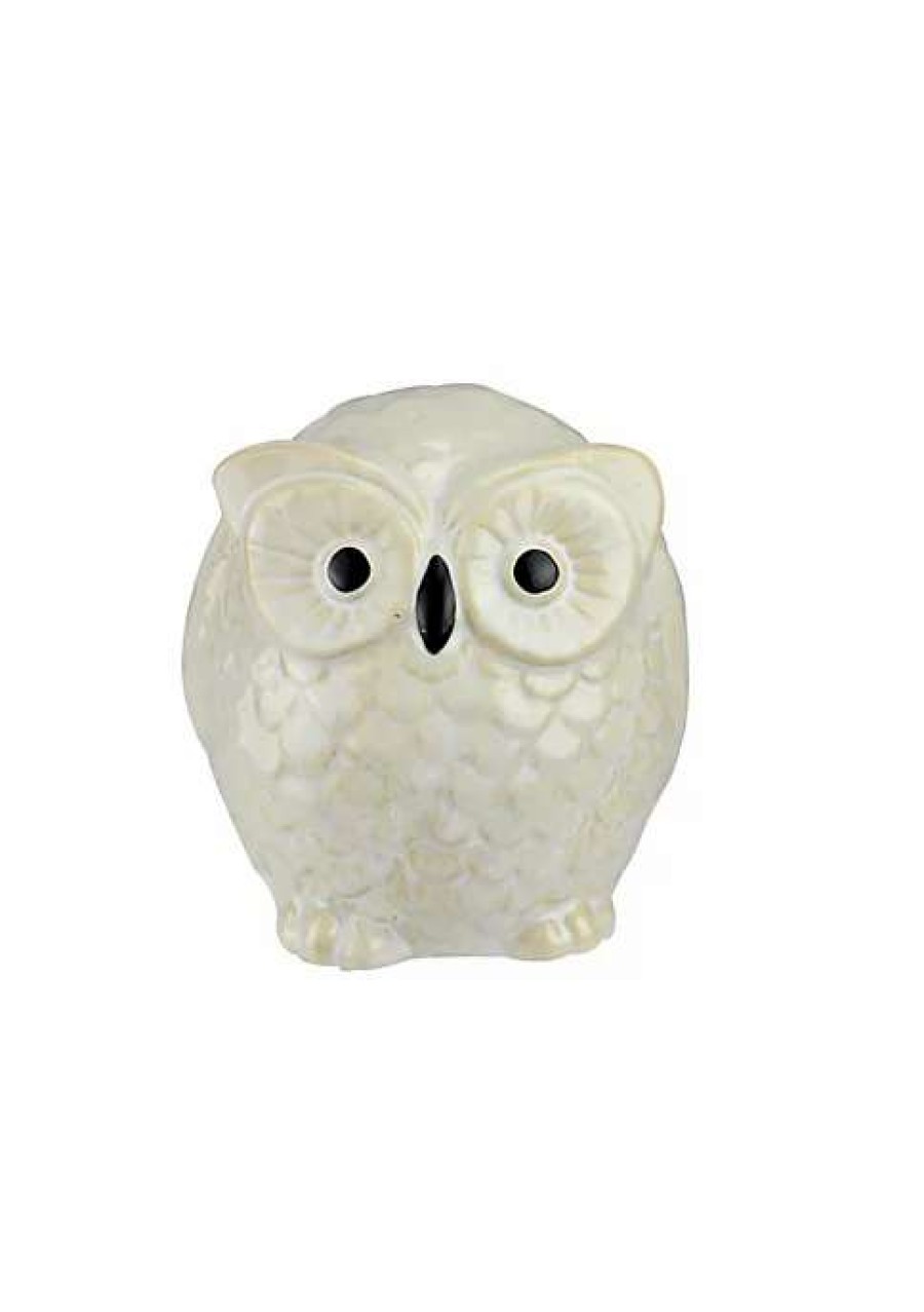 Home * | Coupon Roman 4.25 Pudgy Pals Wide Eyed Beige And Cream Owl Table Top Decorative Figure Brown