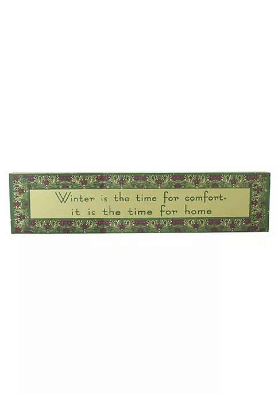 Home * | Coupon Roman 22 And Green Winter Themed Rectangular Sign Board Purple