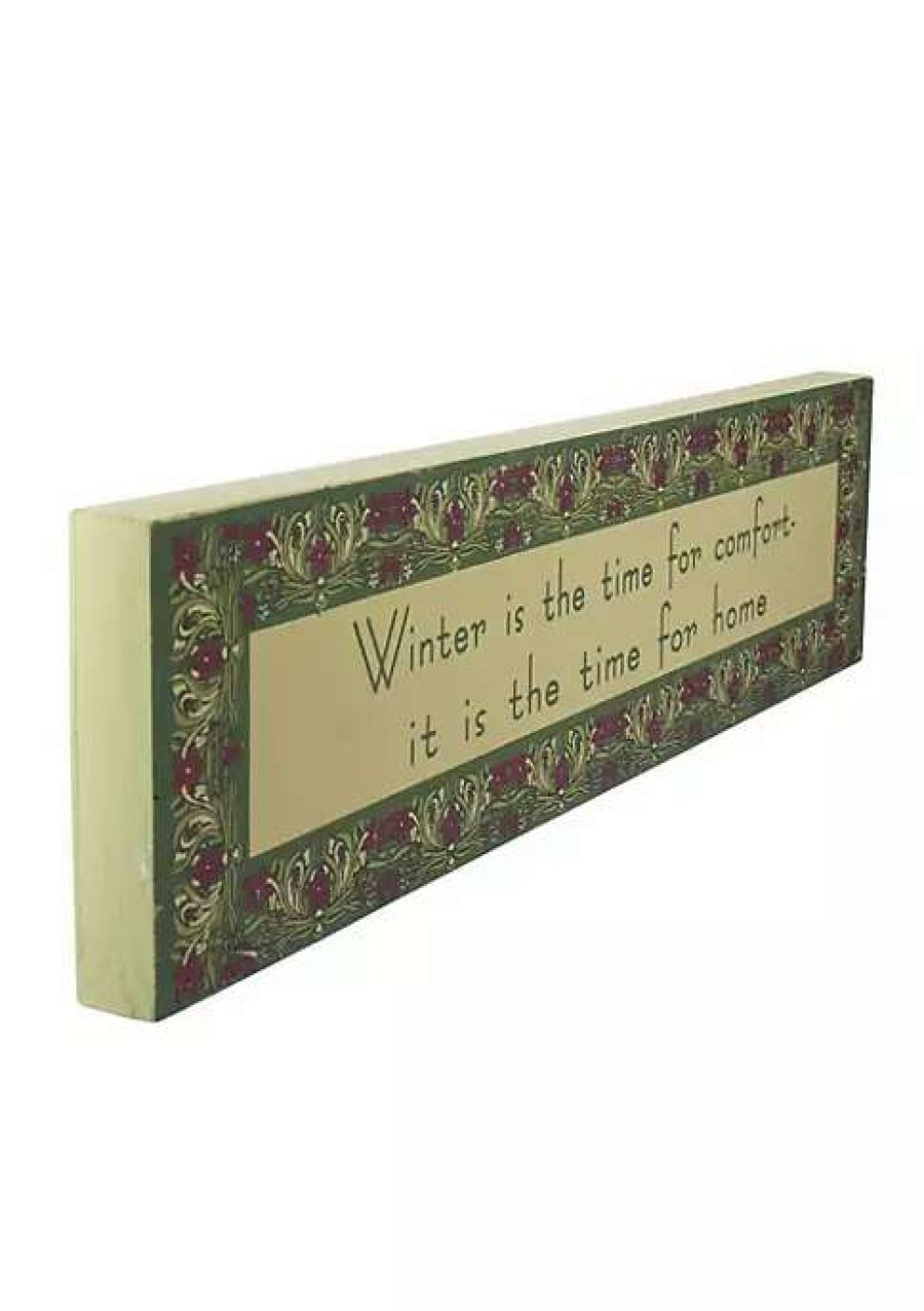 Home * | Coupon Roman 22 And Green Winter Themed Rectangular Sign Board Purple