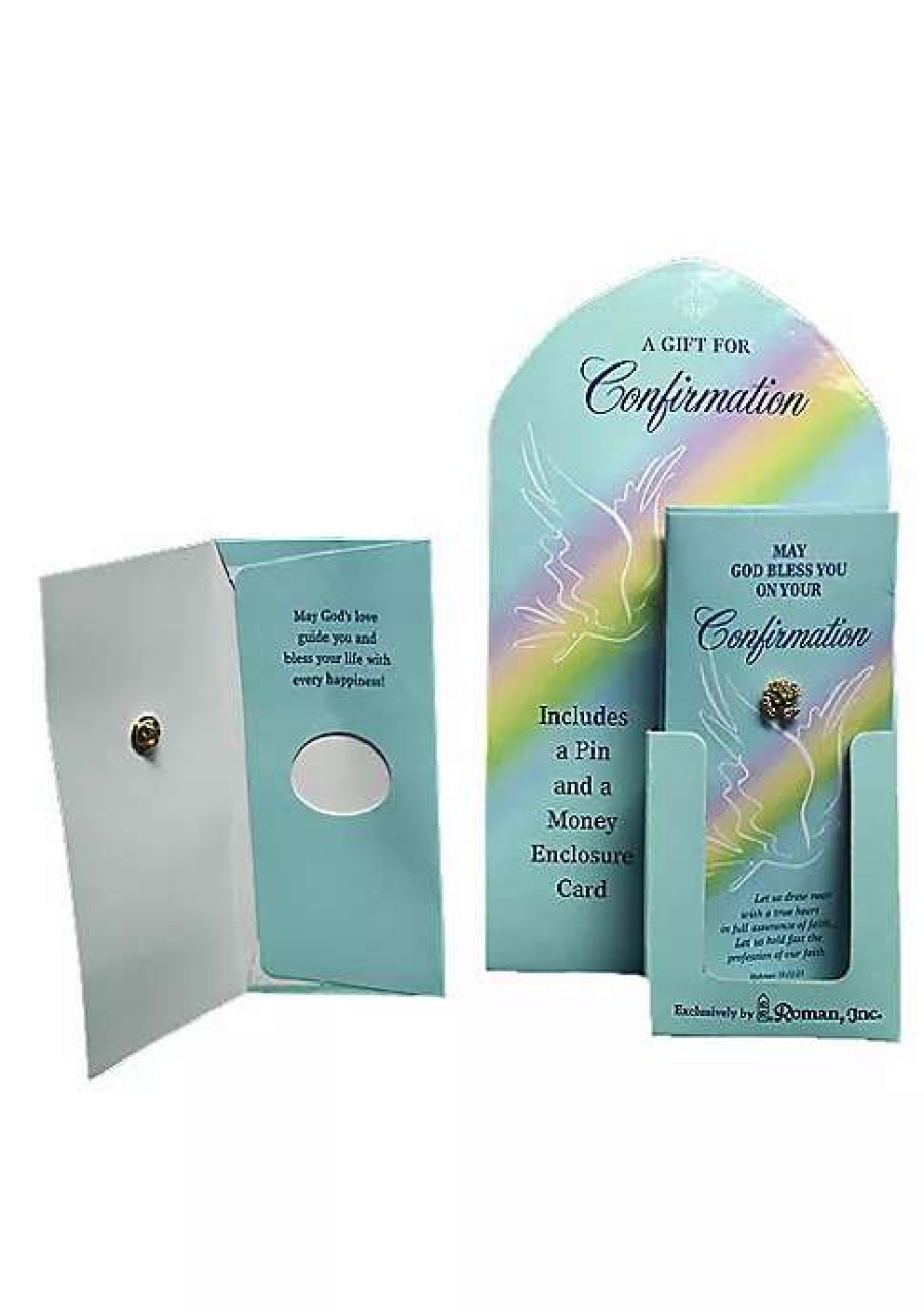 Home * | Wholesale Roman Club Pack Of 24 Confirmation Day Gift Money Cards And Pins 6.5 Blue