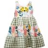 Kids * | Best Sale Bonnie Jean Baby Girls Sleeveless Tiered Mixed Print Dress Green