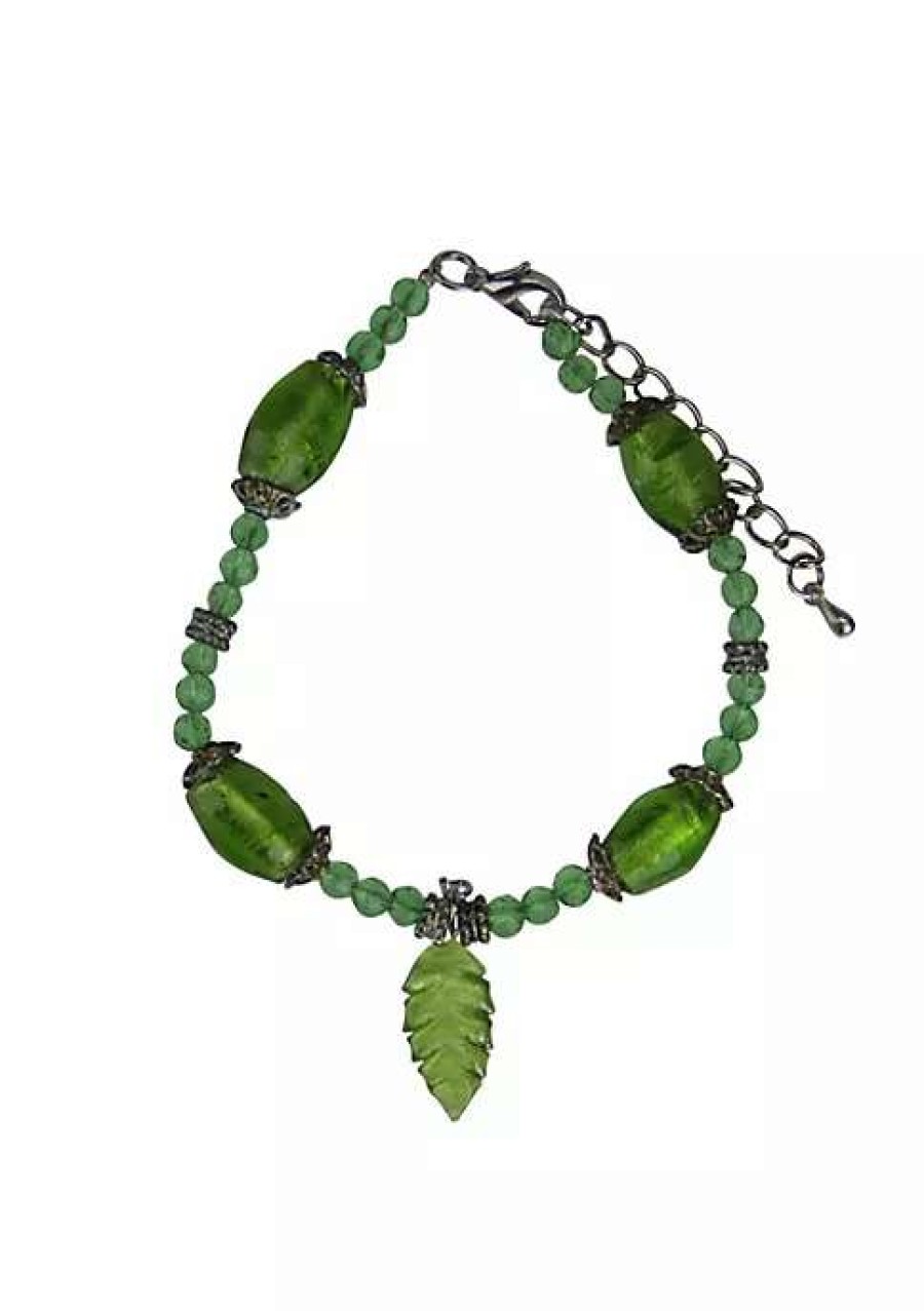 Jewelry * | Buy Roman Moments In Life "Health" Beaded Bracelet Green