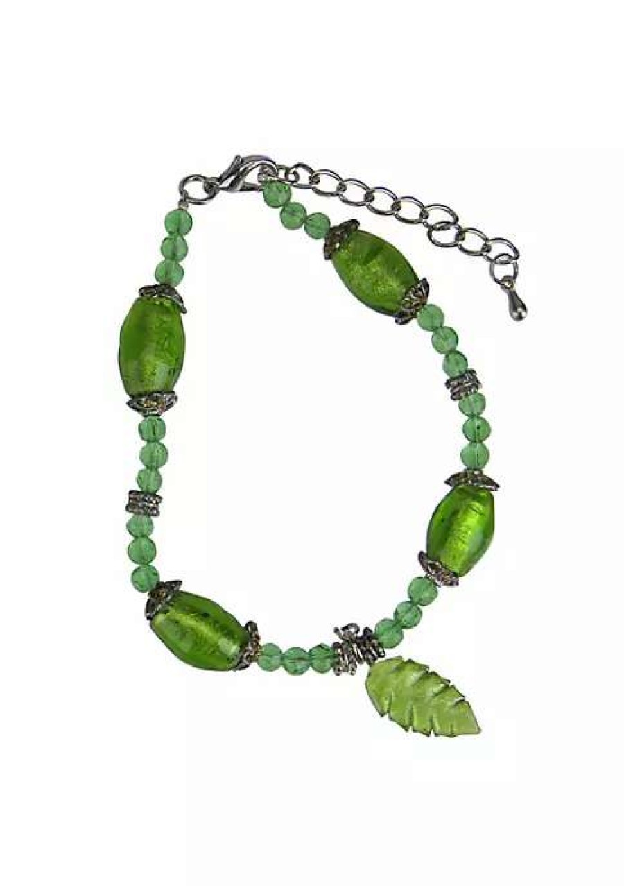 Jewelry * | Buy Roman Moments In Life "Health" Beaded Bracelet Green