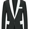 Men * | Promo Lars Amadeus Men'S Formal Blazer Slim Fit Contrast Color One Button Sports Coat Suit Jacket