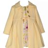 Kids * | Best Sale Bonnie Jean Baby Girls Long Sleeve Floral Coat Set Yellow