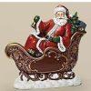 Home * | Outlet Roman 15 And White Santa In Sleigh Tabletop Christmas Figure Red