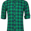 Men * | Hot Sale Lars Amadeus Men'S Plaid Shirt Casual Long Sleeve Button Down Checked Dress Shirts