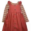 Kids * | Deals Bonnie Jean Toddler Girls Corduroy Button Front Jumper Spice