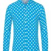 Men * | New Lars Amadeus Men'S Polka Dots Print Dress Shirt Button Down Long Sleeves Casual Shirts