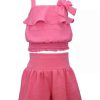 Kids * | Hot Sale Bonnie Jean Toddler Girls Ruffle Set Pink