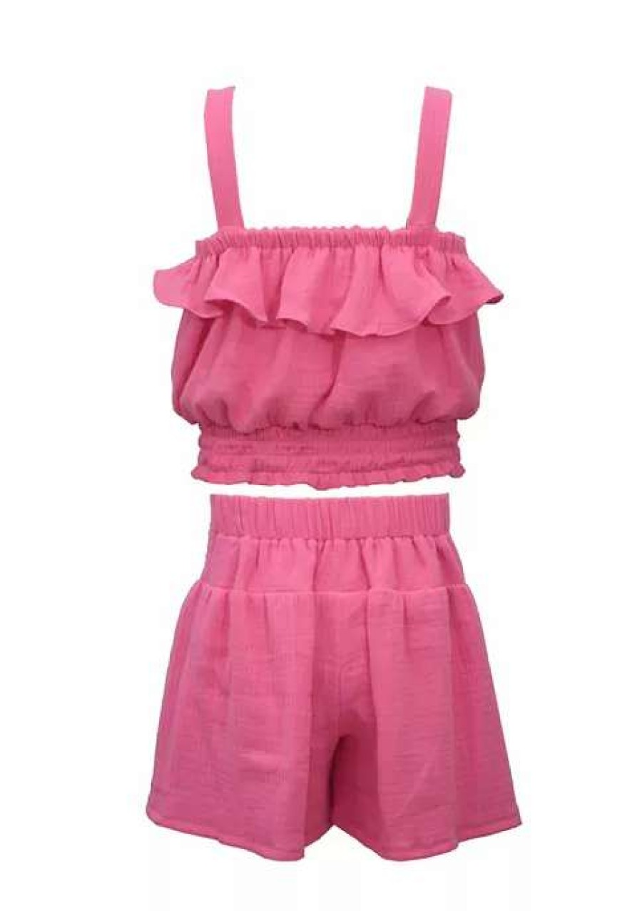 Kids * | Hot Sale Bonnie Jean Toddler Girls Ruffle Set Pink