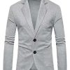 Men * | Budget Lars Amadeus Men'S Casual Sports Coat Solid Slim Fit Lightweight Two Buttons Knit Blazer