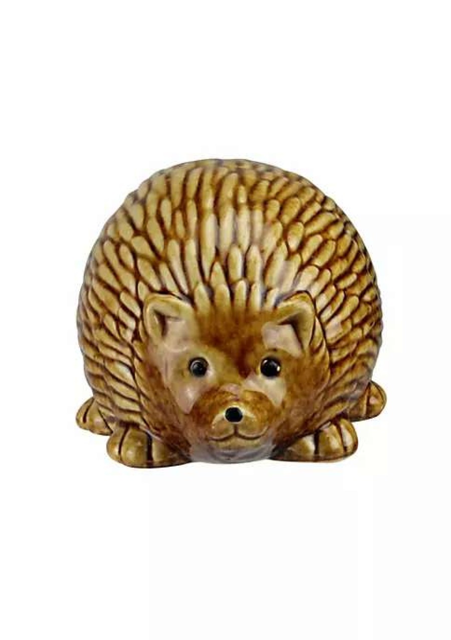 Home * | Outlet Roman 3.5 Pudgy Pals Relaxed Spined Tan Porcelain Hedgehog Table Top And Garden Figure Brown