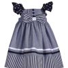 Kids * | Best Sale Bonnie Jean Toddler Girls Sleeveless Denim Nautical Dress Chambray