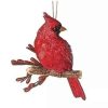 Home * | Brand New Roman 4.5 And Brown Cardinal On A Branch Christmas Ornament Red