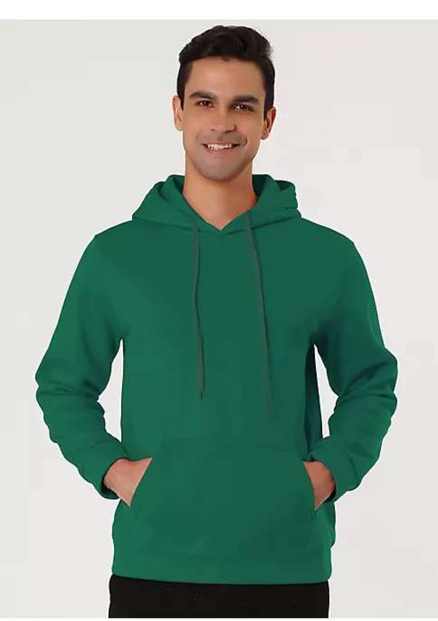 Men * | Best Reviews Of Lars Amadeus Men'S Plush Lined Pullover Hoodie Solid Long Sleeves Hooded Sweatshirts With Pocket