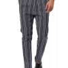 Men * | Deals Lars Amadeus Men'S Dress Striped Pants Slim Fit Flat Front Business Prom Pencil Trousers