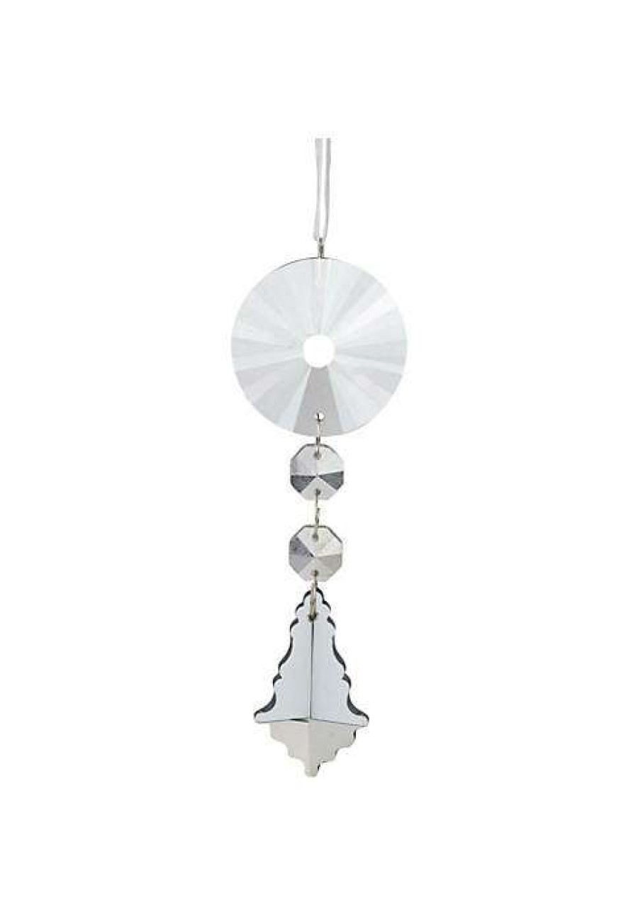 Home * | Discount Roman 5.5 Glass Dangling Pendant Christmas Ornament Clear